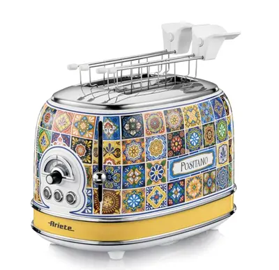 Ariete Positano 2-Slice Toaster - Ceramic Tile Design