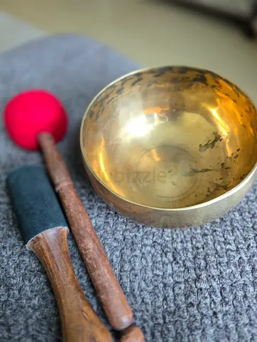 Tibetan Singing Bowl with Mallets — Brass Meditation Bowl