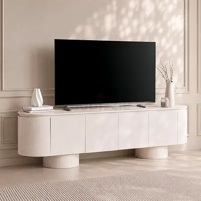 Pan Emirates Hives TV Unit 4 Door- Off White