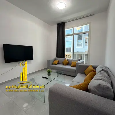 Luxury two-bedroom apartment with an open view in Ajman - Al Rashidiya 2 - next to the Ruler's Palace - furnished, available for monthly rent