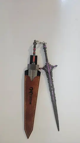 Decorative fantasy dagger with leather sheath - collectible display piece