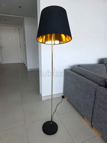 Modern Gold and Black Floor Lamp
