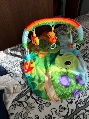 Baby Play Gym Activity Mat with Hanging Toys — Good Condition