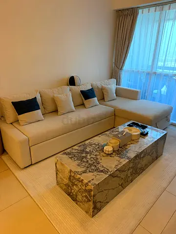 Sofa bed and Marble Coffee table