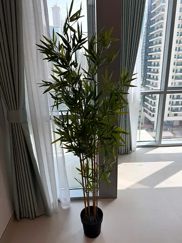 2 Tall Artificial Plant IMEA in Black Pot - BRAND NEW