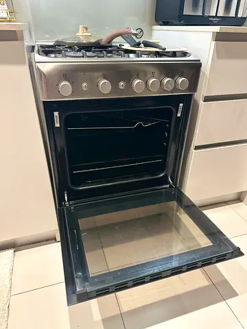 Stainless steel freestanding gas oven and hob - good condition