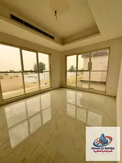 Beautiful villa in Al Jazzat, near Al Heera & Sharjah Beach, with modern finishes, spacious panorami