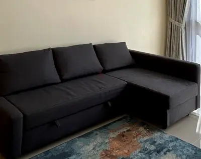 Ikea Corner Sofa Bed with storage, Skiftebo dark grey