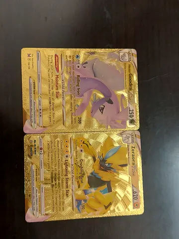 Rare Gold Holo Pokémon VSTAR Cards — Goodra VSTAR & Zeraora VSTAR (2 cards)