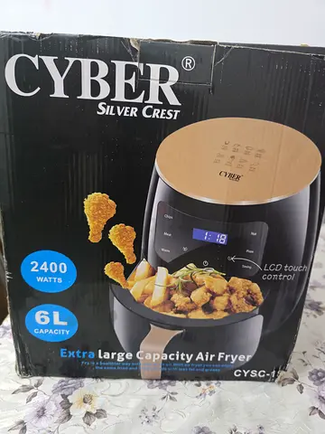 SilverCrest Cyber 6L Air Fryer 2400W - Extra Large Capacity (Boxed)