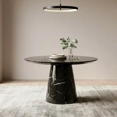 The Nero Tapered Marble Dining Table