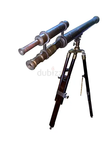 Antique telescope with tripod -36cm length,26cm height