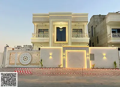 Luxury classic villa for sale in Ajman | Ground + First + Roof | Central air conditioning | Freehold