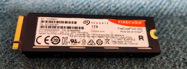 Seagate FireCuda 530 M.2 PCIe Gen4 NVMe SSD - 1TB
