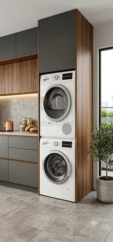 Bosch Series 6 9kg Stackable Washer & Tumble Dryer Set – Good Condition