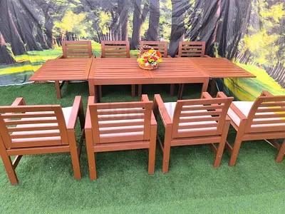 IKEA Extendable 8 Seater Wooden Outdoor Garden Table Set