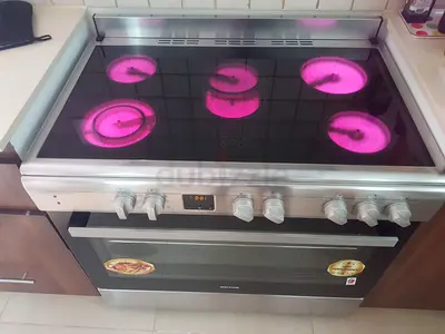 Wolfpower Latest Model 5-Burner Electric Ceramic Cooking Range 90x60 CM