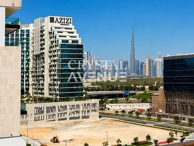 استوديو حديث | شرفة | إطلالة على برج خليفة