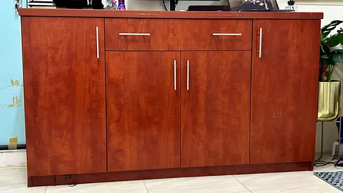 Solid Wood Sideboard / Storage Cabinet - Cherry Finish