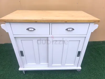 Crate and Barrel Wooden Kitchen Island Counter