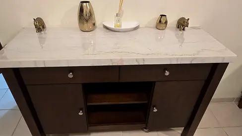 Perfect condition marbel top sideboard is on sale