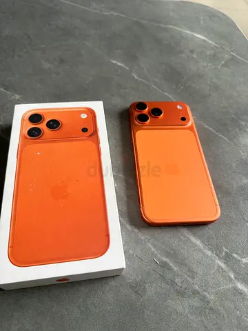 Orange Apple iPhone with original box