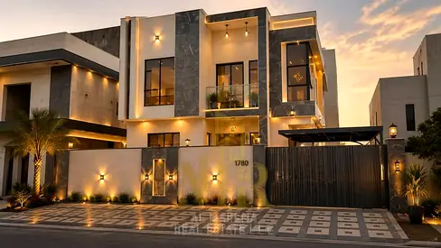 Luxury villa for sale in Ajman | 5 master bedrooms | Two floors and a roof | Freehold ownership including registration and ownership fees