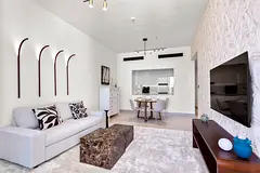 1BR Apartment in Binghatti Lavender JVC | Sofa Bed for 4 | Balcony | All Bills Included