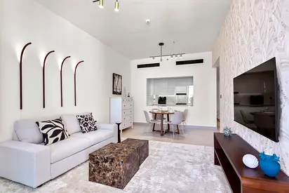 1BR Apartment in Binghatti Lavender JVC | Sofa Bed for 4 | Balcony | All Bills Included