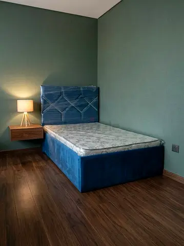Brand New Double Fabric Wooden Bed For Sale