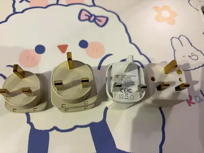 Set of UK 3-pin Travel Power Adapters / Chargers (4 pieces)