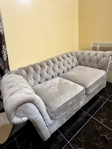 Light Grey Velvet Sofa