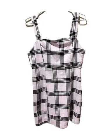 Plaid Sleeveless Mini Dress