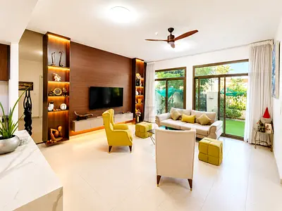Modern 3-seater Sofa Set , 2 stool , coffee table with 2 Accent Chairs in Bright Living Room