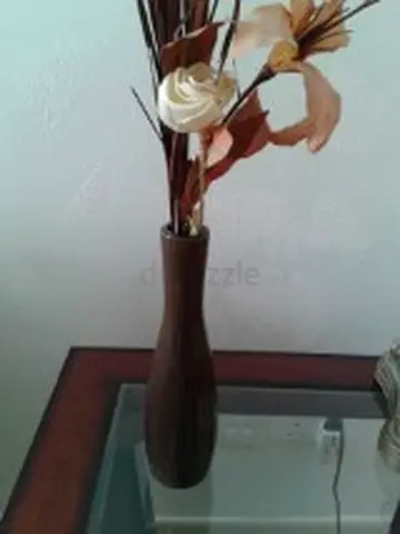 Decorative vase with artificial flowers