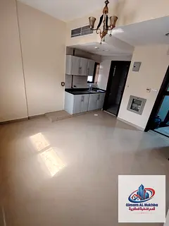 Studio in Al Bu Tina opposite Qasr Al Qabail, excellent space, central AC & gas, close to services.