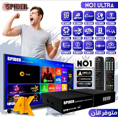 SPIDER NO1 Ultra 4K Android TV Box with Dual Band WiFi & Remote