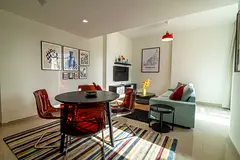 Like brand new full furnished 1bhk with balcony and pool gym free parking free price 65k
