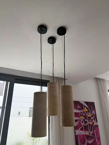 3 Modern Travertine Pendant Lights