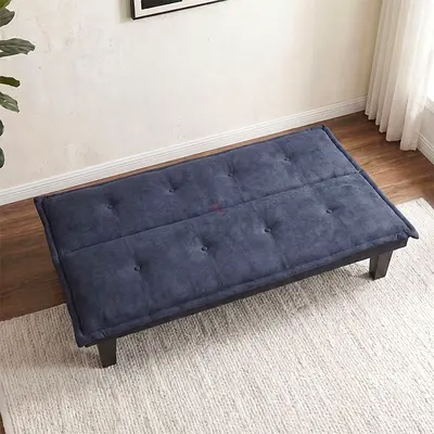 Compact navy blue sofa / bench - good condition. Only used for 2 months.