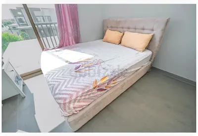 King size bed and mattress with 2 side table