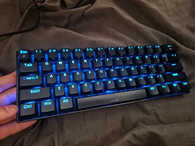 Redragon k530 pro, Compact 60% Mechanical RGB Keyboard - Blue Backlight, USB Wired