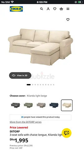 IKEA EKTORP SOFA SET