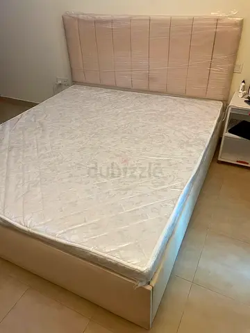 King size bed with mattress — new
