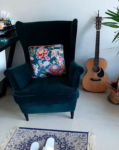 IKEA STRANDMON Wing Chair / Armchair – Dark Green