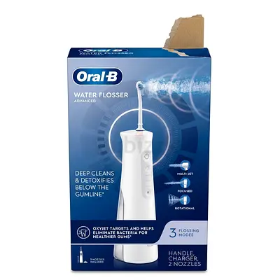 Oral-B Water Flosser Advanced Powered Electric Toothbrush - Gray: Soft Bristle, Full Head, 9.961in H