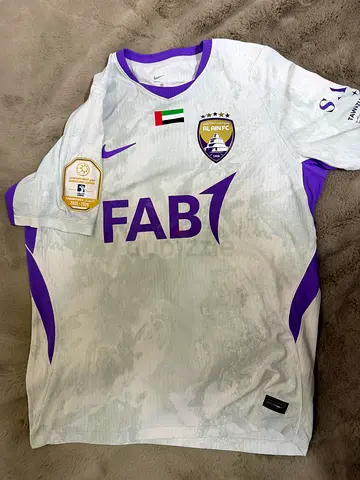 Al Ain FC Away Football Jersey (White/Purple) - Size L