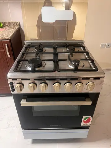 Stainless Steel 4-Burner Gas Cooker with Oven - Good Condition