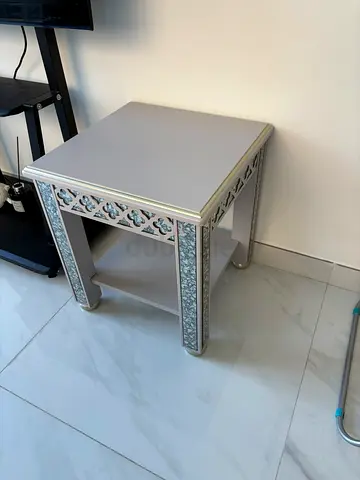 Small decorative mirrored side table / bedside table