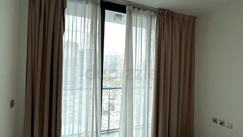 Full-length beige blackout curtains with sheer liners - set of panels 3.2 L * 3 m Hight